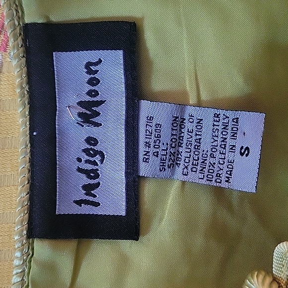 Wearable Art Indigo Moon Embroidered Asian Floral Jacket Size: S - Picture 11 of 11